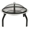 Vidaxl Fire Bowl et barbecue 2-en-1 avec poker 56x56x49 cm en acier inoxydable