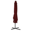 Parasol vidaxl avec poteau en acier 250x250x230 cm Bordeaux rouge