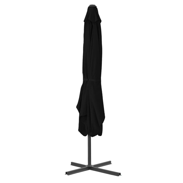 Parasol vidaxl avec poteau en acier 250x250x230 cm noir