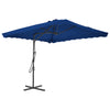 Parasol vidaxl avec poteau en acier 250x250x230 cm bleu