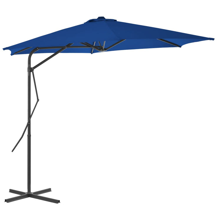 Parasol vidaxl avec poteau en acier 300x230 cm bleu