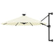Parasol mural vidaxl avec LEDS 300 cm sable -colored