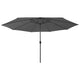 Parasol vidaxl avec éclairage LED Polaire en métal 400 cm couleur anthracite