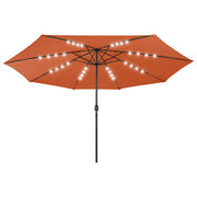 Parasol vidaxl avec éclairage à LED Polaire en métal 400 cm Couleur en terre cuite - afbeelding 2