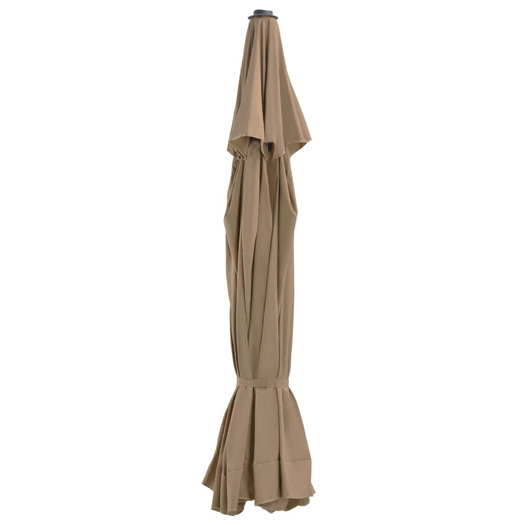 Tissu de remplacement Vidaxl pour parasol 500 cm taupe