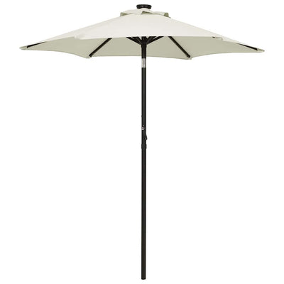 Vidaxl parasol avec éclairage LED 200x211 cm en aluminium sable