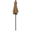 Vidaxl parasol avec éclairage LED 200x211 cm en aluminium taupe