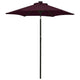 Vidaxl parasol avec éclairage LED 200x211 cm en aluminium bordeaux rouge