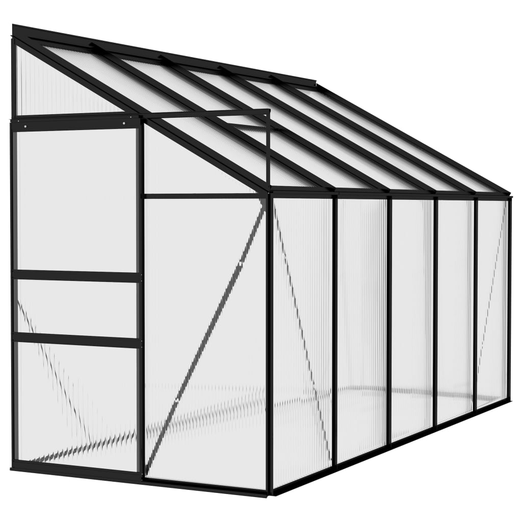 Vidaxl Greenhouse 6.23 m³ Aluminium anthracite -colored
