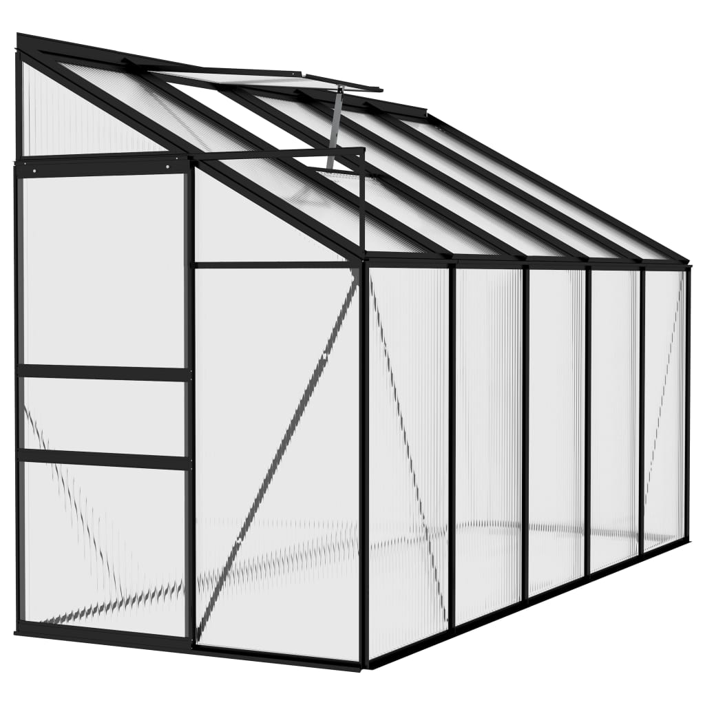 Vidaxl Greenhouse 6.23 m³ Aluminium anthracite -colored