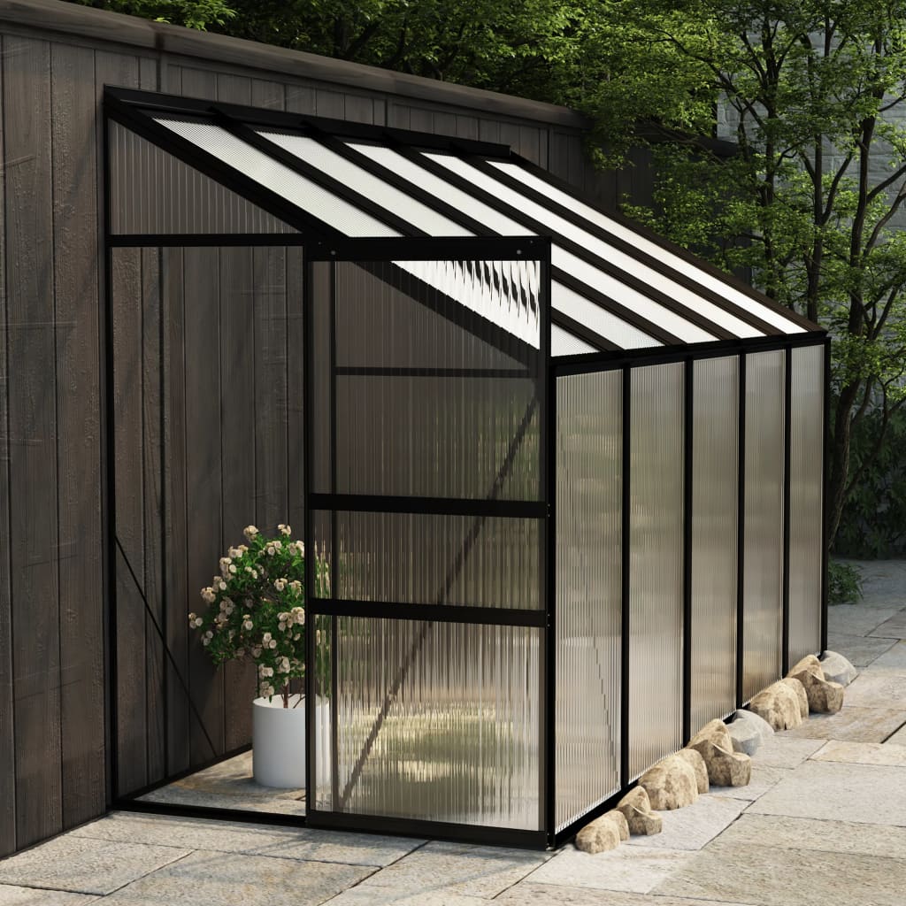 Vidaxl Greenhouse 6.23 m³ Aluminium anthracite -colored