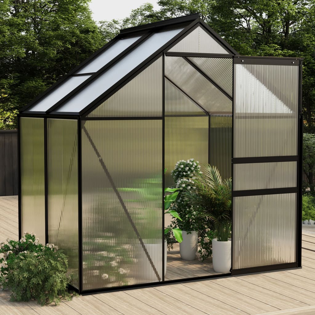 Vidaxl tuinkas 2,47 m³ anthracite en aluminium -colore