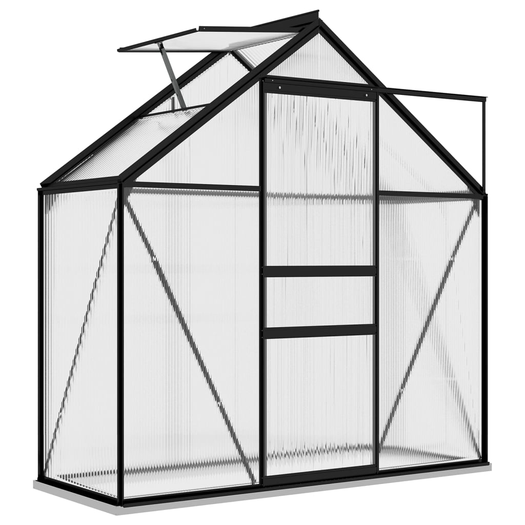 Vidaxl tuinkas 1,33 m² anthracite en aluminium -colore