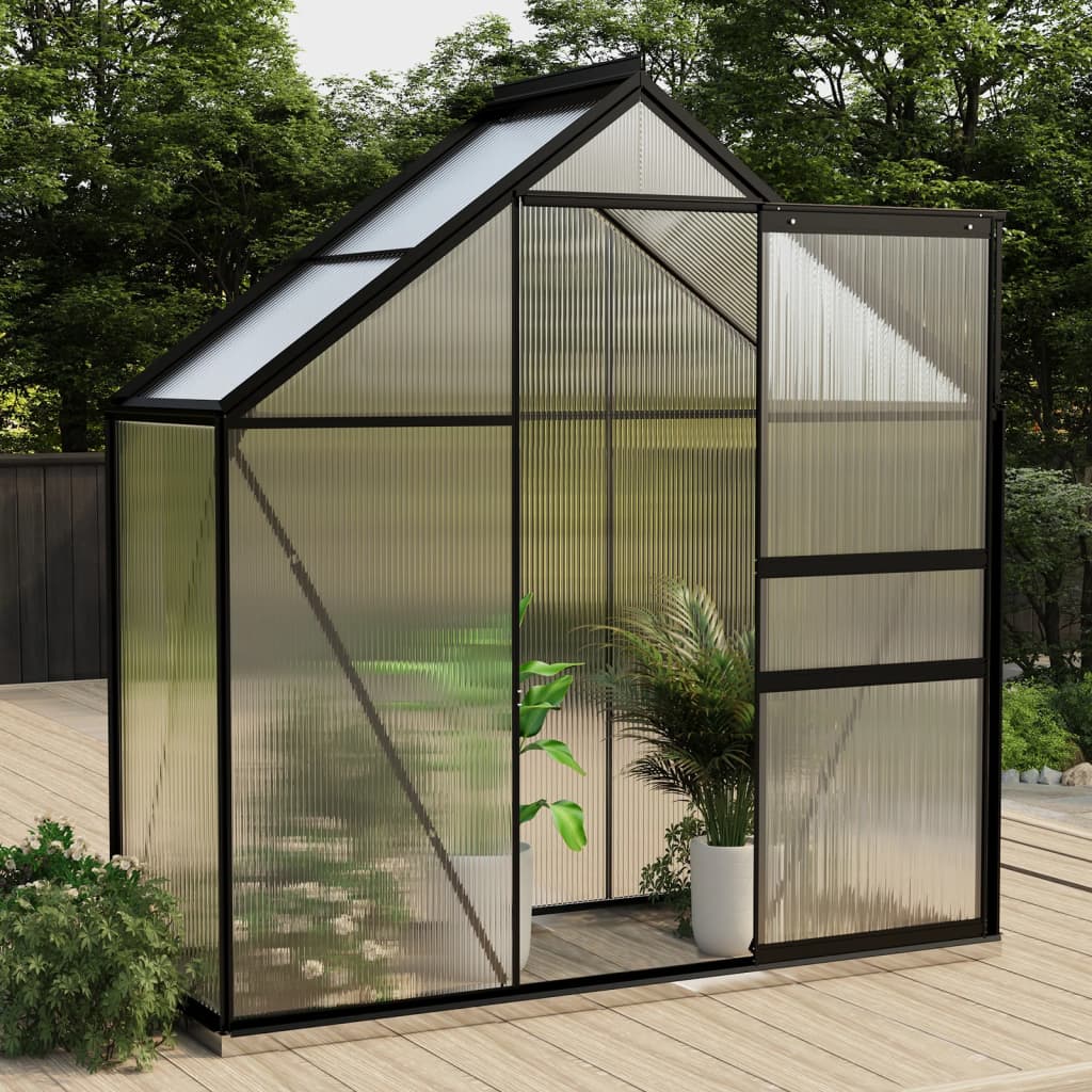 Vidaxl tuinkas 1,33 m² anthracite en aluminium -colore