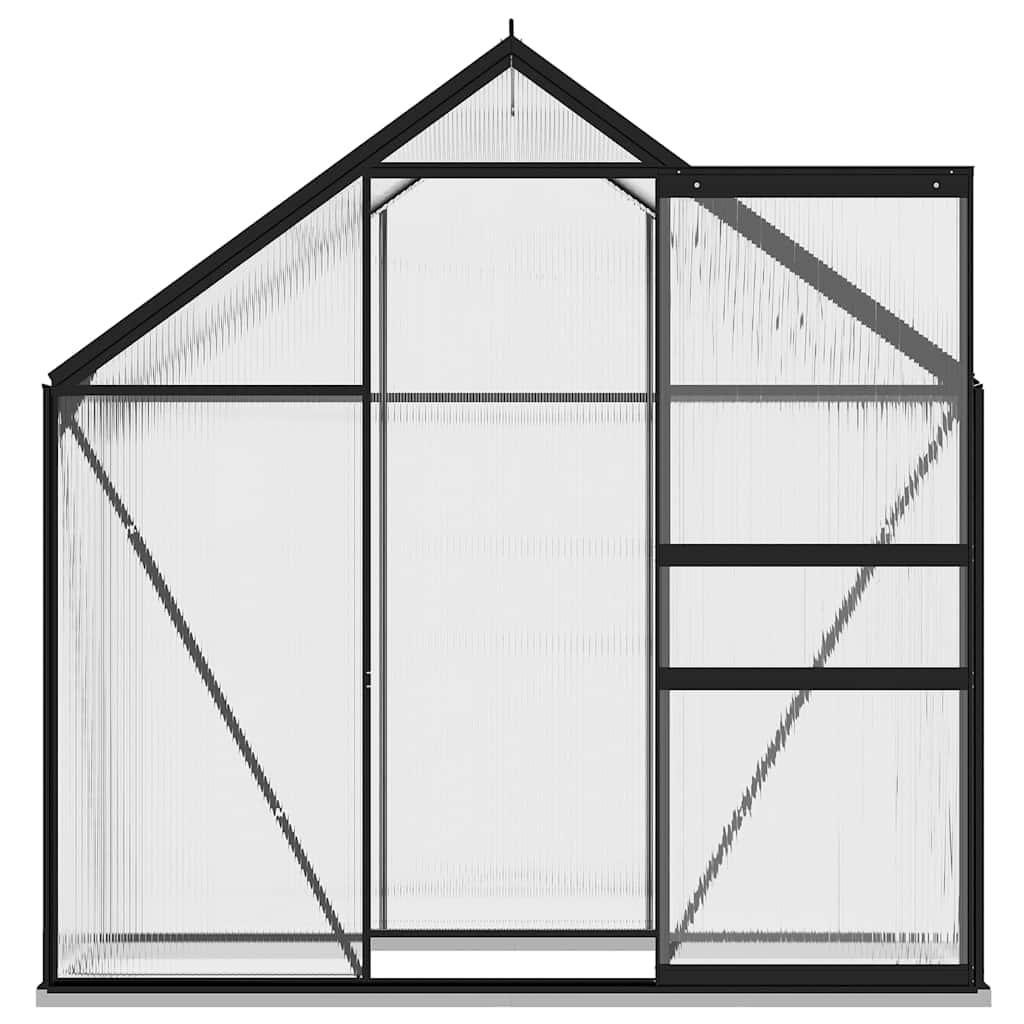 Vidaxl tuinkas 2,47 m³ anthracite en aluminium -colore