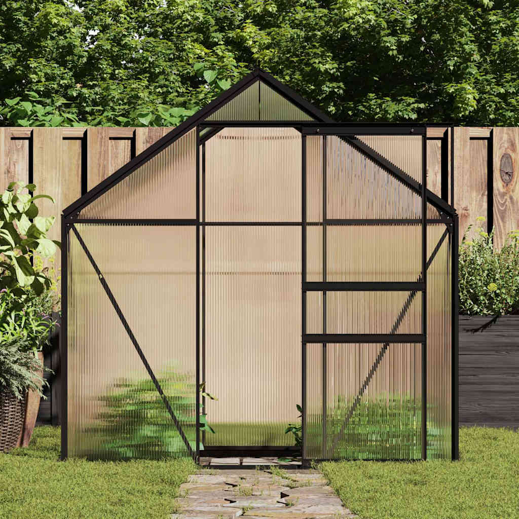 Vidaxl tuinkas 2,47 m³ anthracite en aluminium -colore