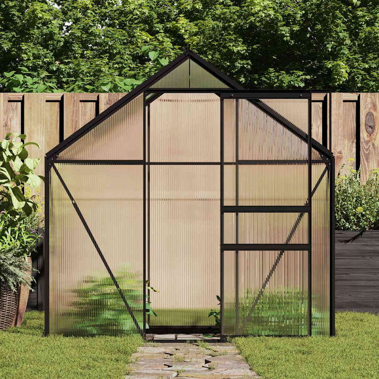 Vidaxl tuinkas 2,47 m³ anthracite en aluminium -colore