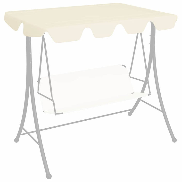 Slip de remplacement de Vidaxl pour le banc de swing 188 168x145 Crème 110 cm