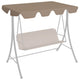 Vidaxl Slip de remplacement pour le banc de swing 188 168x145 110 cm taupe