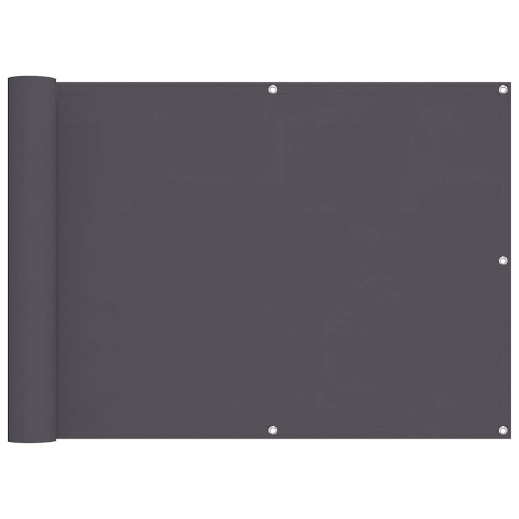 Écran de balcon Vidaxl 75x300 cm Oxford tissu anthracite