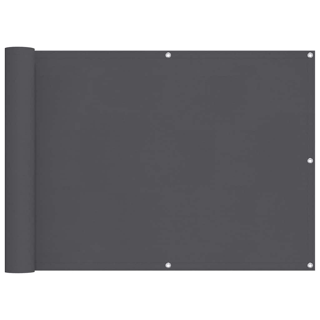 Écran de balcon Vidaxl 75x500 cm Oxford Fabric Anthracite