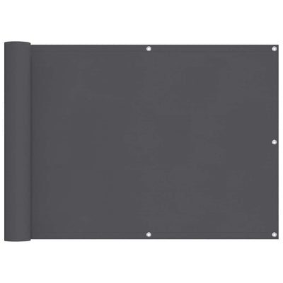 Écran de balcon Vidaxl 75x500 cm Oxford Fabric Anthracite