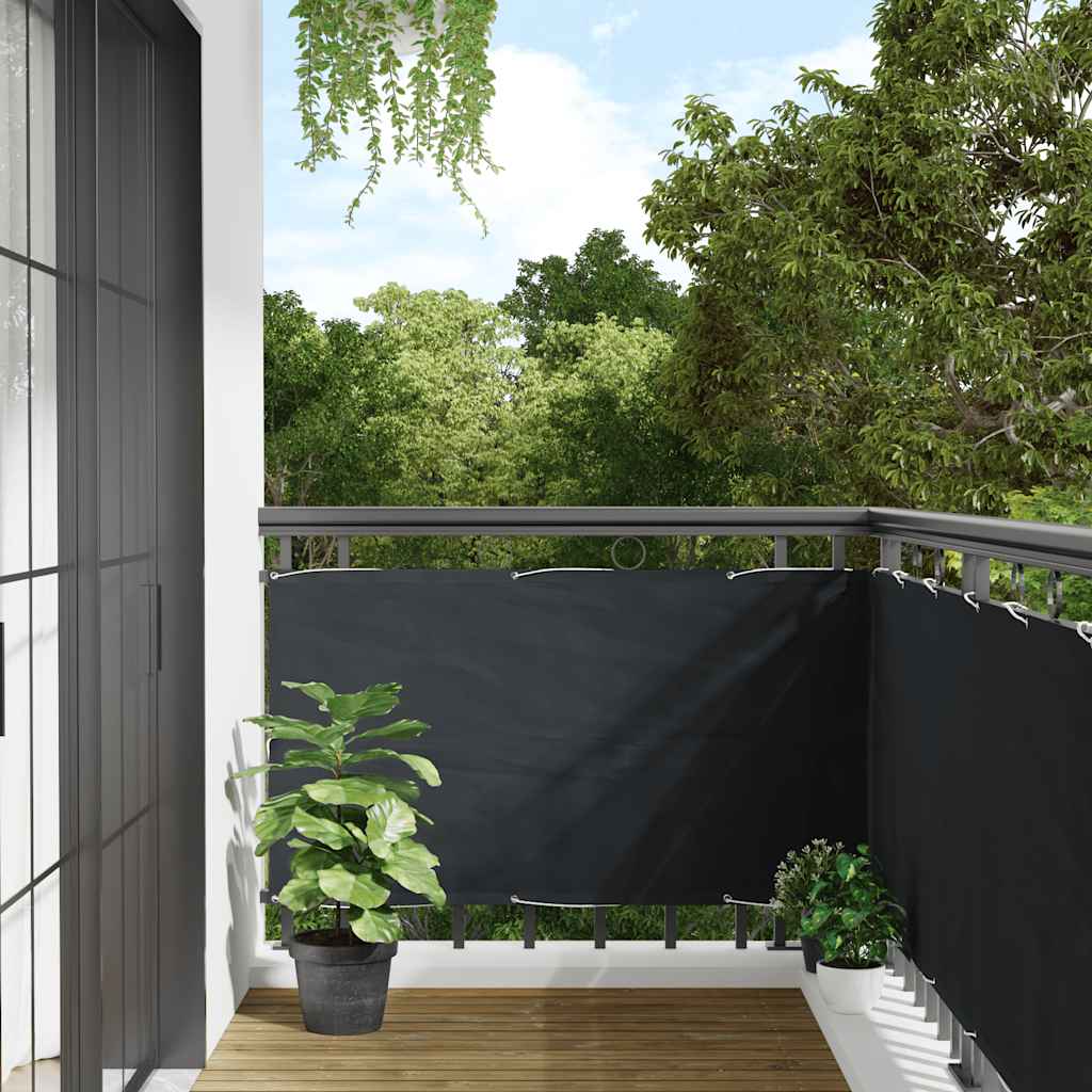 Écran de balcon Vidaxl 75x500 cm Oxford Fabric Anthracite