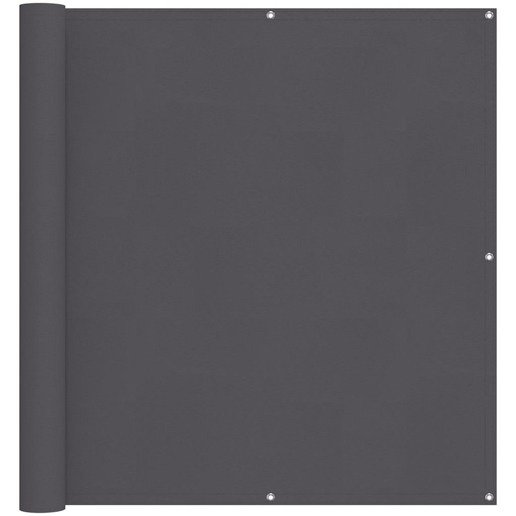 Écran de balcon Vidaxl 120x600 cm Oxford tissu anthracite