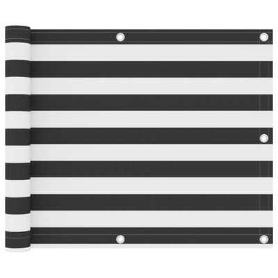 Écran de balcon Vidaxl 75x300 cm Oxford tissu anthracite et blanc