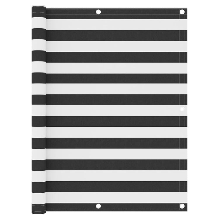 Écran de balcon Vidaxl 120x400 cm Oxford Fabric Anthracite et blanc