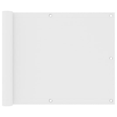 Écran de balcon Vidaxl 75x300 cm Oxford tissu blanc
