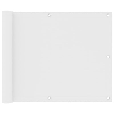 Écran de balcon Vidaxl 75x400 cm Oxford tissu blanc