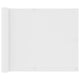 Écran de balcon Vidaxl 75x400 cm Oxford tissu blanc