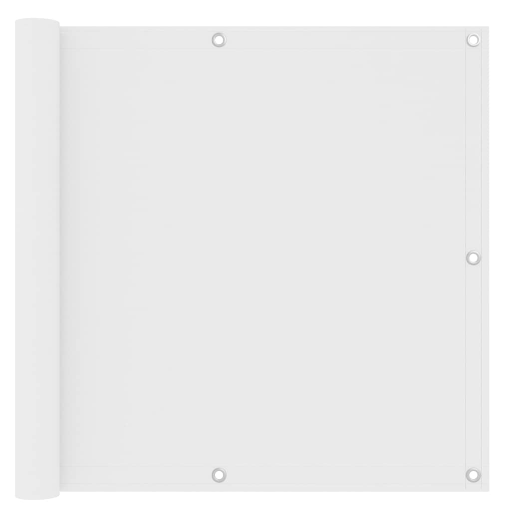 Écran de balcon Vidaxl 90x400 cm Oxford tissu blanc