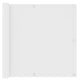 Écran de balcon Vidaxl 90x400 cm Oxford tissu blanc