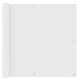 Écran de balcon Vidaxl 90x500 cm Oxford tissu blanc