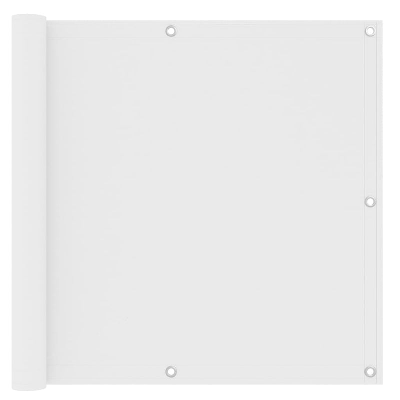 Écran de balcon Vidaxl 90x600 cm Oxford tissu blanc
