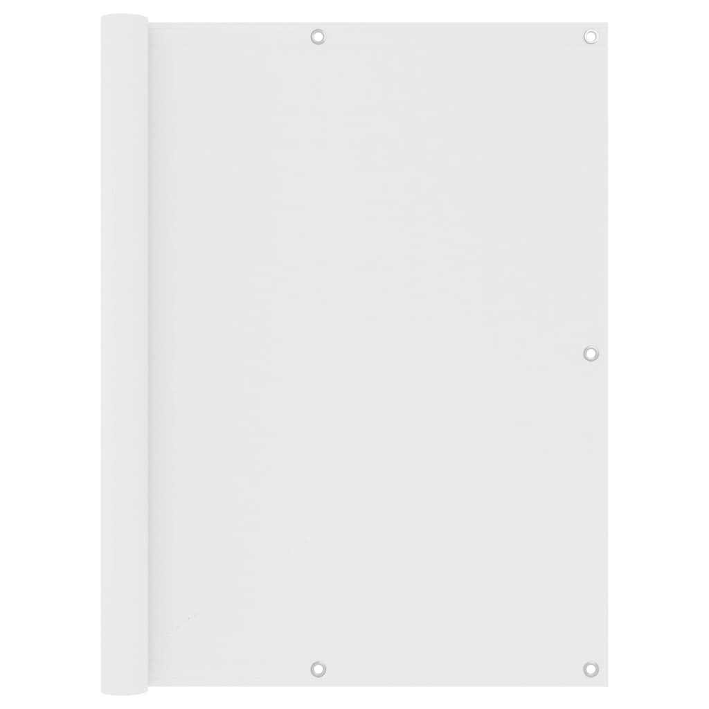 Écran de balcon Vidaxl 120x300 cm Oxford tissu blanc
