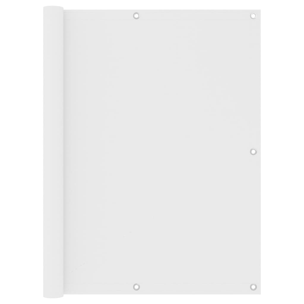 Écran de balcon Vidaxl 120x400 cm Oxford tissu blanc