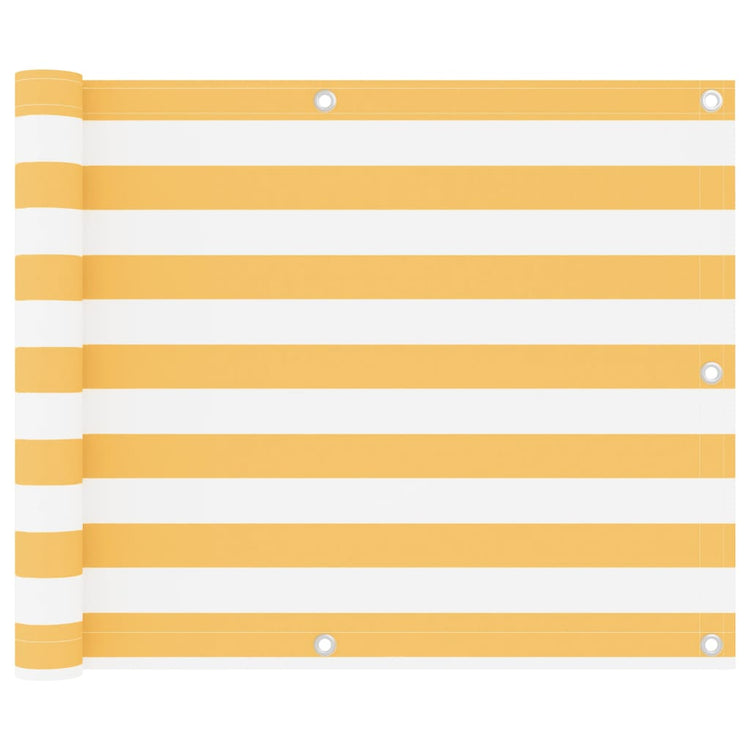 Vidaxx paravent de balcon 75x300 cm tissu oxford blanc et jaune