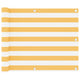 Vidaxx paravent de balcon 75x300 cm tissu oxford blanc et jaune