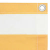 Écran de balcon Vidaxl 75x500 cm Oxford tissu blanc et jaune