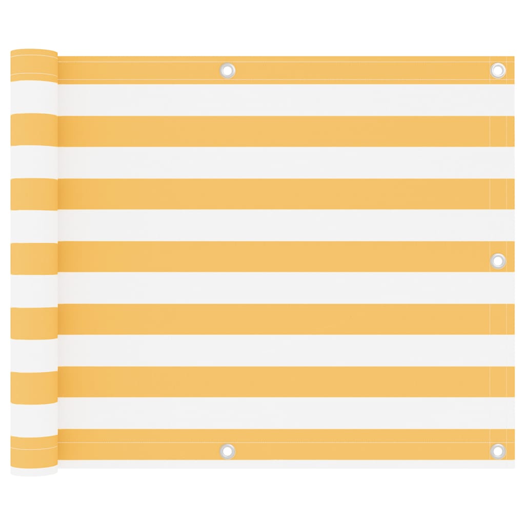 Vidaxx paravent de balcon 75x600 cm tissu oxford blanc et jaune