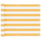 Vidaxx paravent de balcon 75x600 cm tissu oxford blanc et jaune