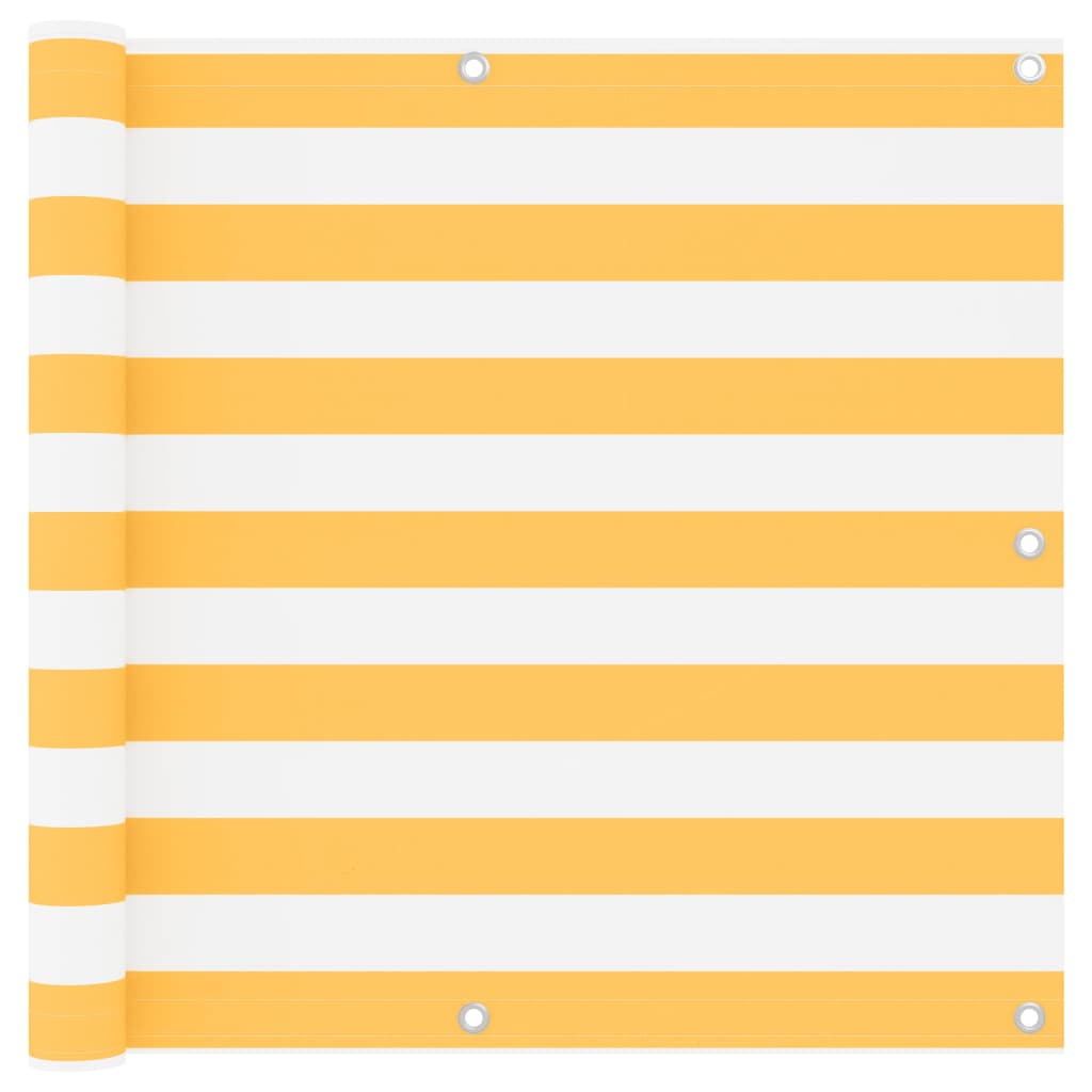 Vidaxx paravent de balcon 90x400 cm tissu oxford blanc et jaune