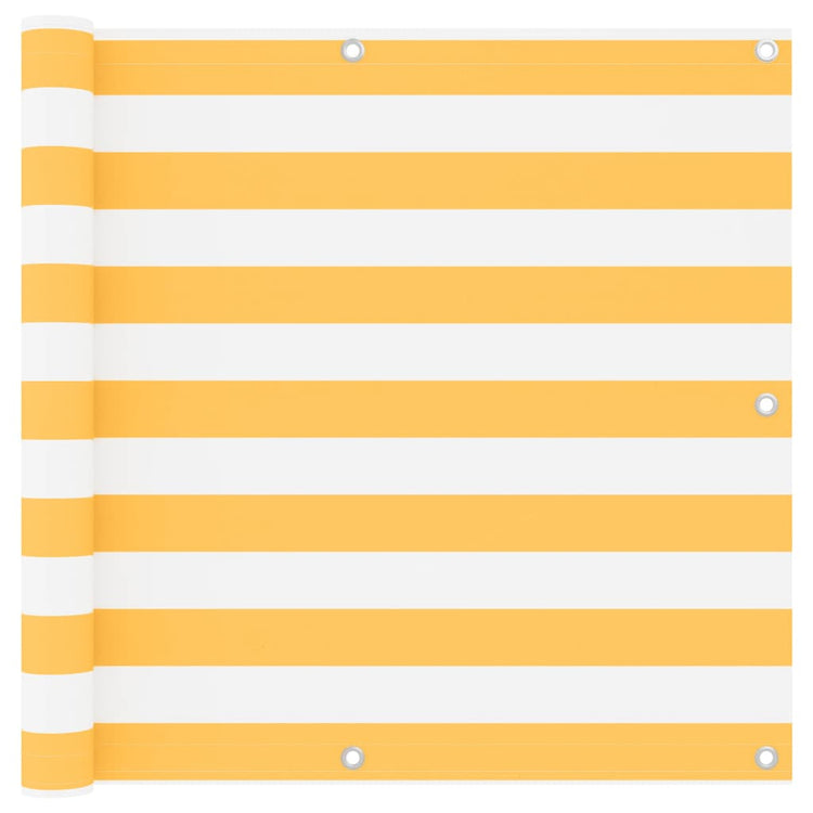 Vidaxx paravent de balcon 90x400 cm tissu oxford blanc et jaune