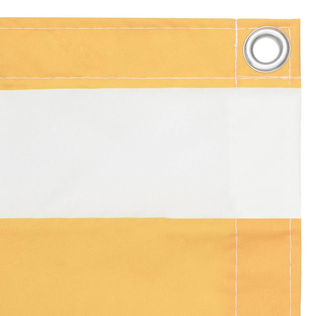 Vidaxx paravent de balcon 90x400 cm tissu oxford blanc et jaune