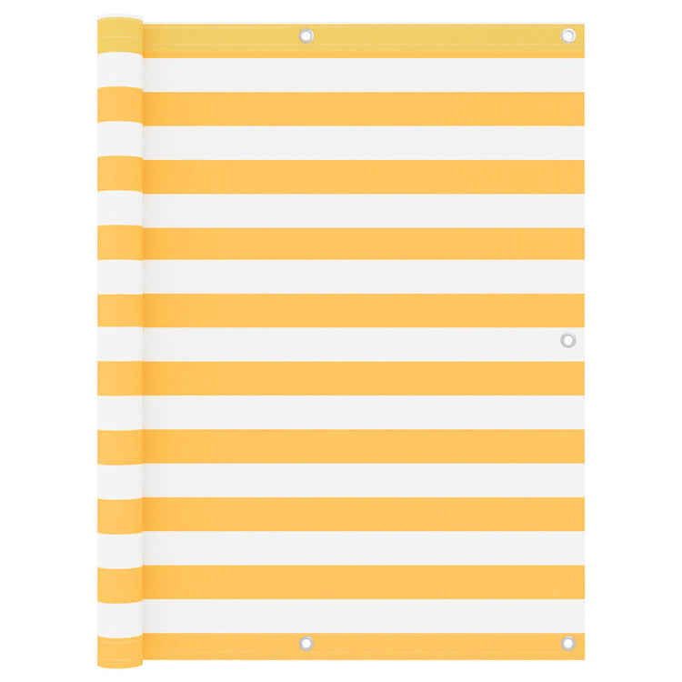 Vidaxx paravent de balcon 120x300 cm tissu oxford blanc et jaune