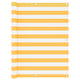 Écran de balcon Vidaxl 120x400 cm Oxford tissu blanc et jaune