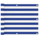 Écran de balcon Vidaxl 75x400 cm Oxford tissu blanc et bleu